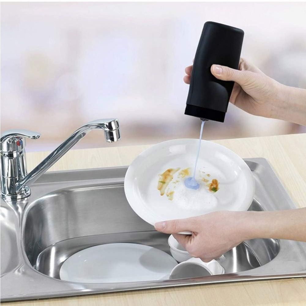 2 Pieces Gray Refillable Dish Washing Liquid Dispenser NEW